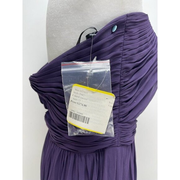 Dessy Collection Vivian Diamond Dress Size 12 Women’s Purple Bridesmaid Long - Picture 7 of 7